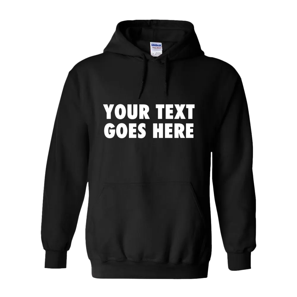 Personalised Adult Hoodie With Your Own Text