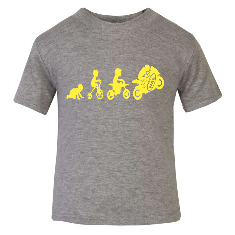 Baby & Toddler Short Sleeved T Shirt With Hel Motorbike Evolution | Personalised Baby Clothing UK