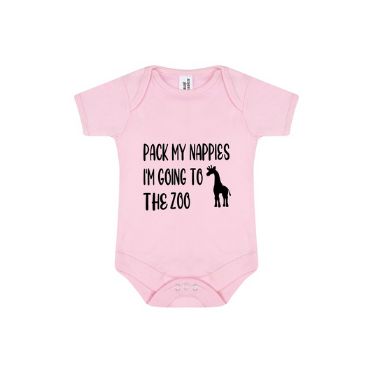 Pack My Nappies – I'm Going To The Zoo Baby Bodysuit