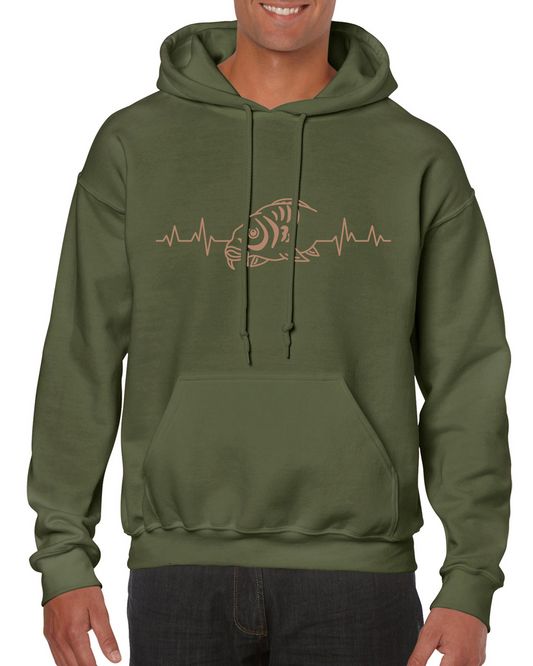 Carp Fishing Heartbeat Hoodie