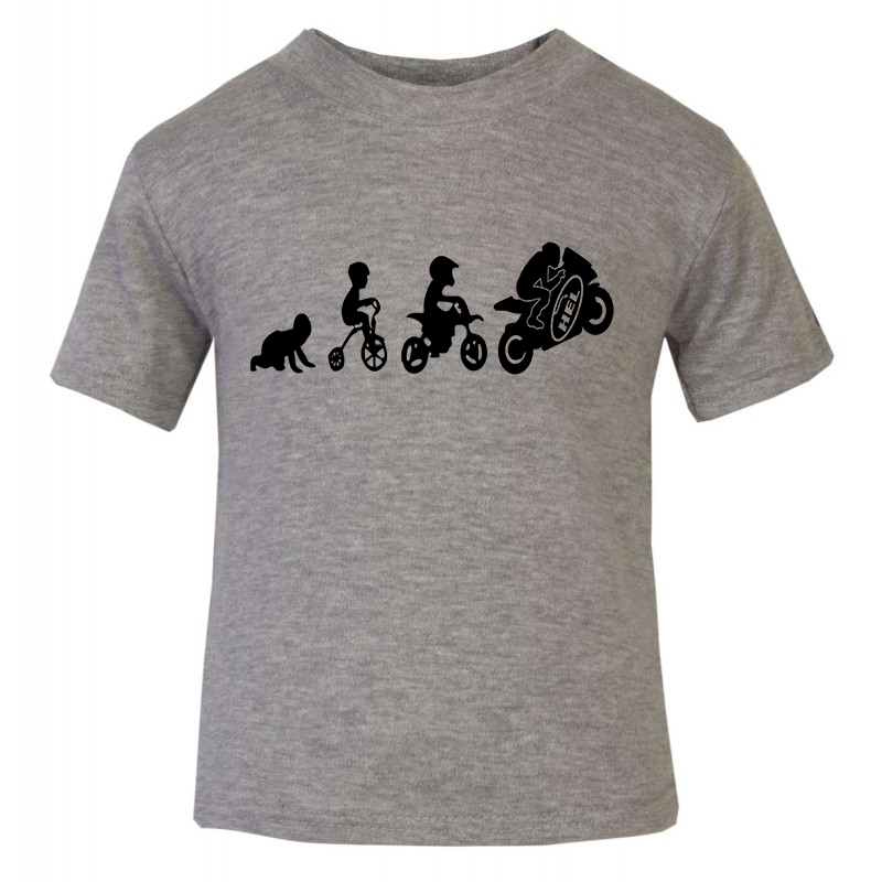 Kids Short Sleeved T Shirt With Hel Motorbike Evolution