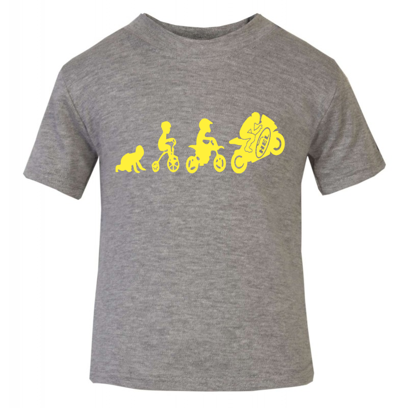 Kids Short Sleeved T Shirt With Hel Motorbike Evolution