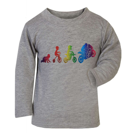 Baby & Toddler Motorcycle Evolution Grey Long Sleeve T-Shirt