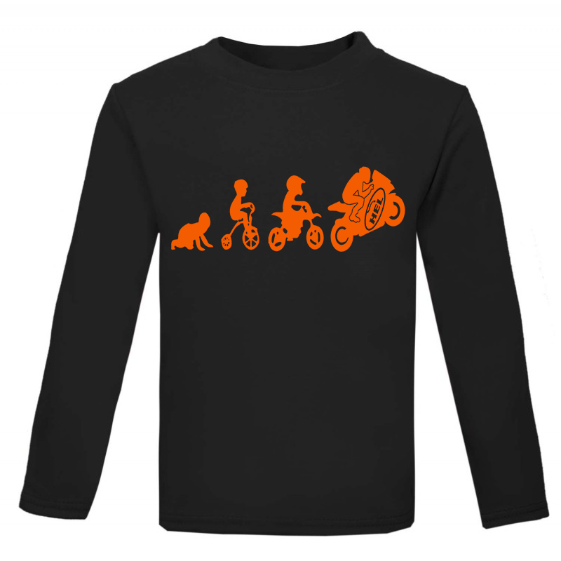 Kids Long Sleeved T Shirt With Hel Motorbike Evolution