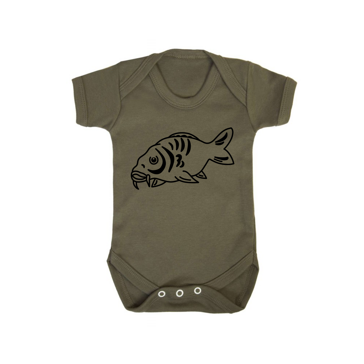 Baby Bodysuit Vest With Large Carp Fish