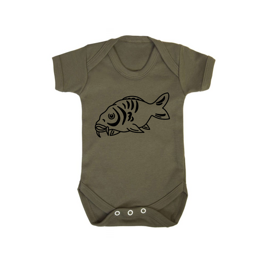 Large Carp Fish Baby Bodysuit