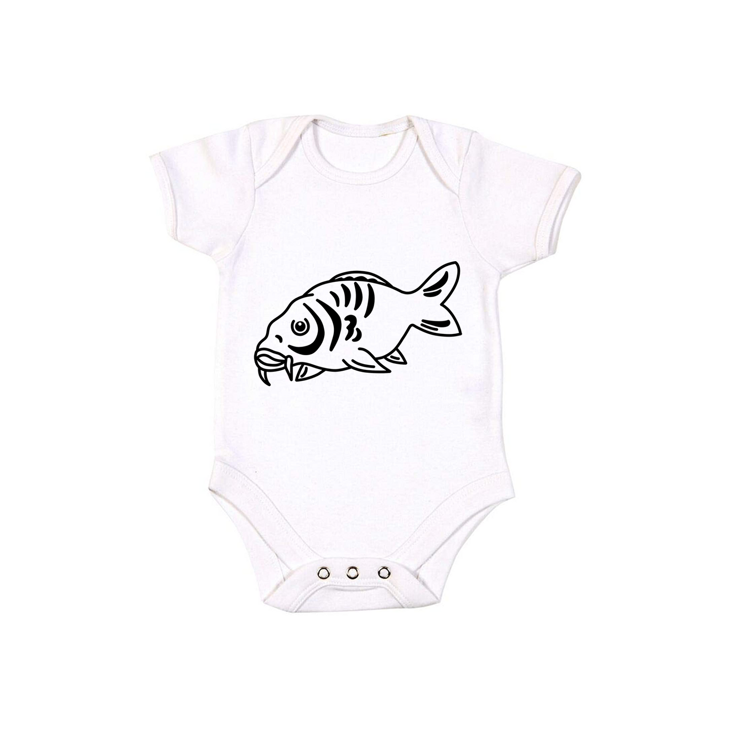 Baby Bodysuit Vest With Large Carp Fish