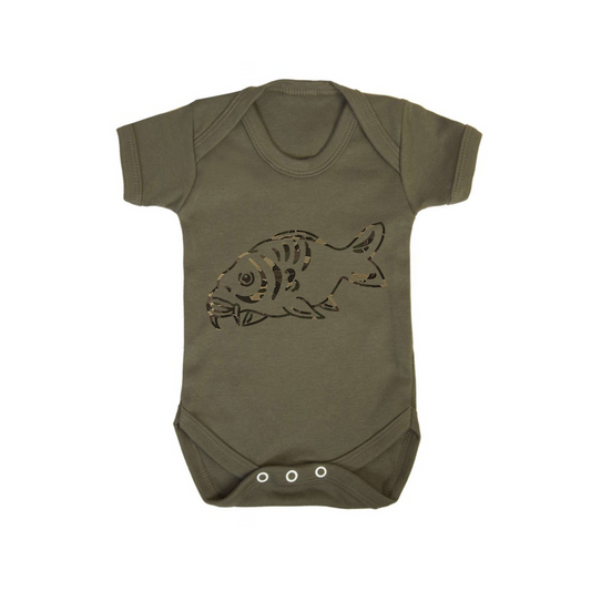 Baby Bodysuit Vest With Large Carp Fish