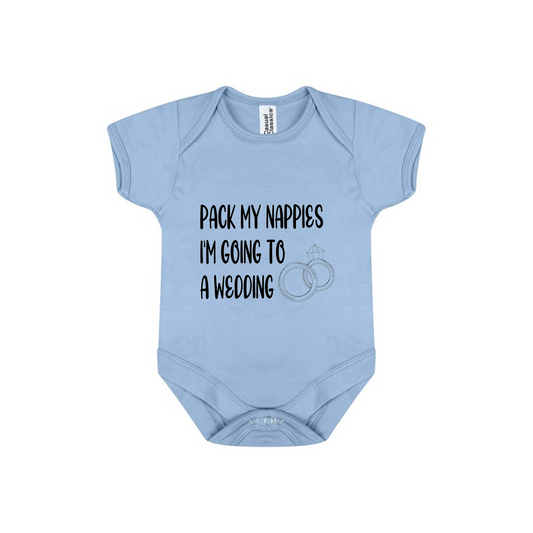 Pack My Nappies – I'm Going To A Wedding Baby Bodysuit