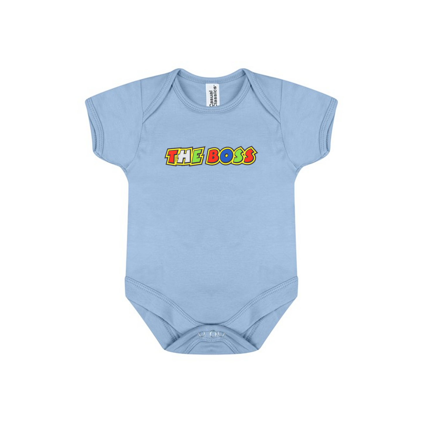 Baby Bodysuit Vest With Colourful Decal - The Boss