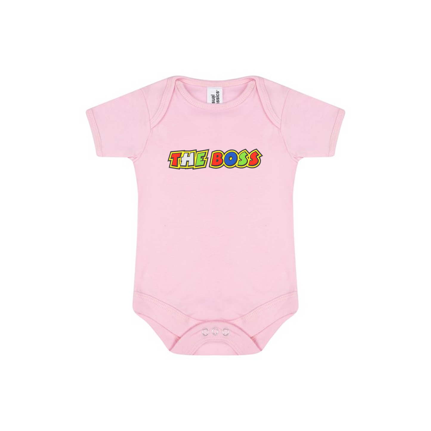 Baby Bodysuit Vest With Colourful Decal - The Boss