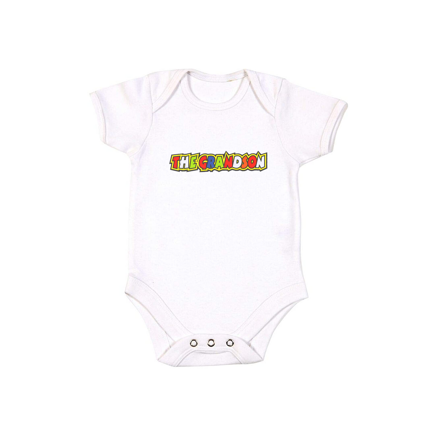 Baby Bodysuit Vest With Colourful Decal - The Grandson