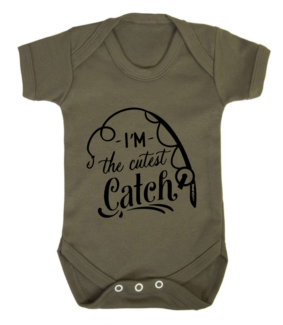 Baby Bodysuit Vest With I'm The Greatest Catch Logo