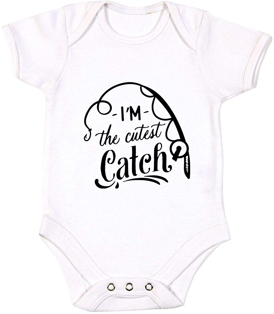 Baby Bodysuit Vest With I'm The Greatest Catch Logo