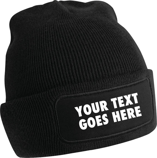 Personalised Novelty Beanie With Your Text