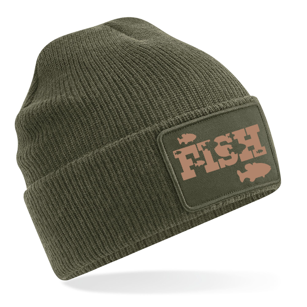 Fishing Beanie With Fish Cameo Logo