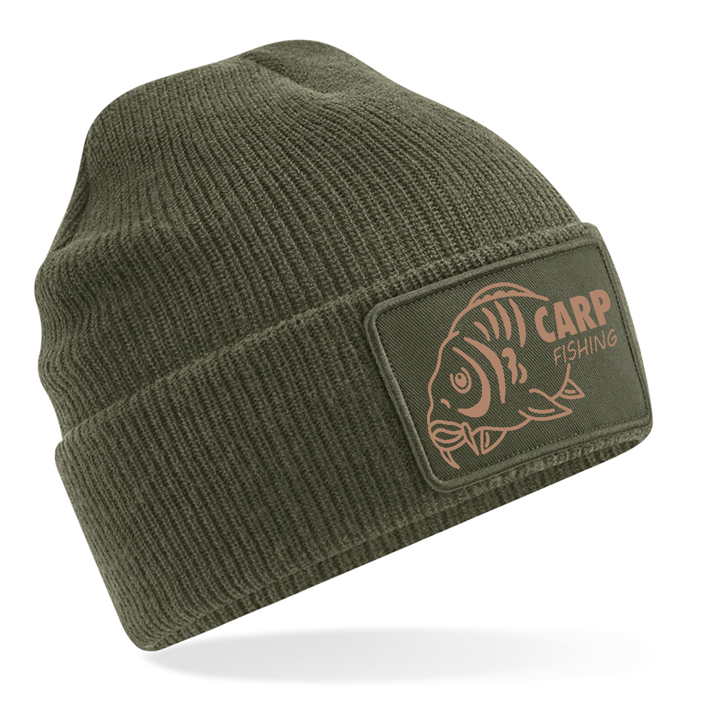 Fishing Beanie With Carp Fishing Logo