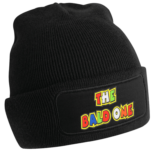 Black Beanie With Colourful Decal Graphics - The Bald One