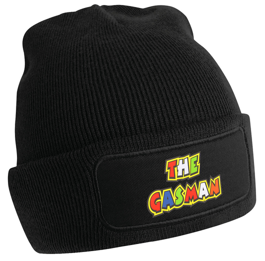 Black Beanie With Colourful Decal Graphics - The Gasman