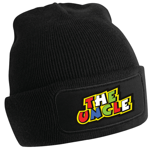 Black Beanie With Colourful Decal Graphics - The Uncle