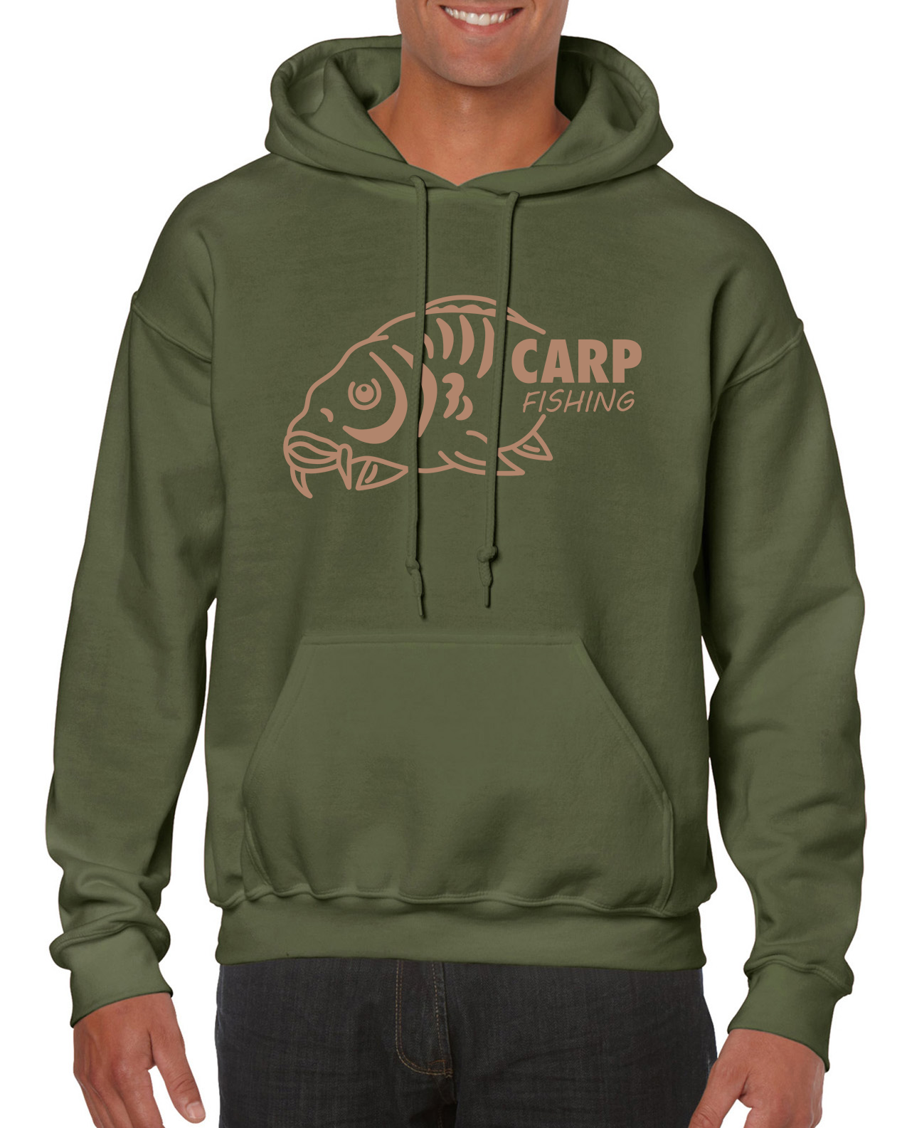 Fishing Hoodie With Large Carp Fishing Logo