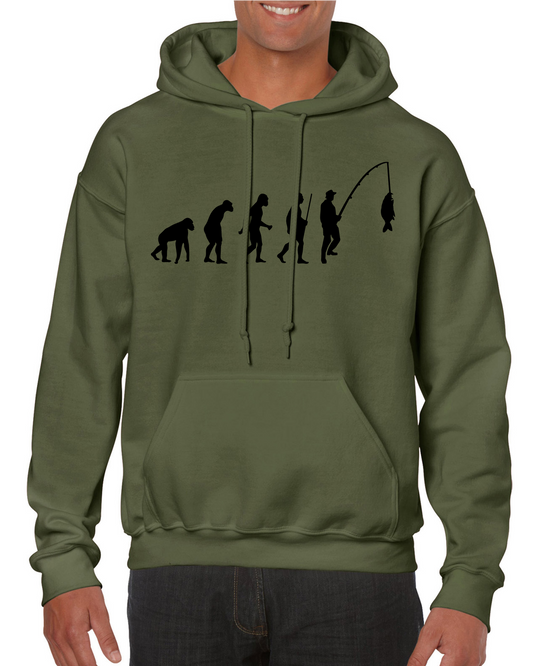 Fishing Hoodie With Fish Evolution