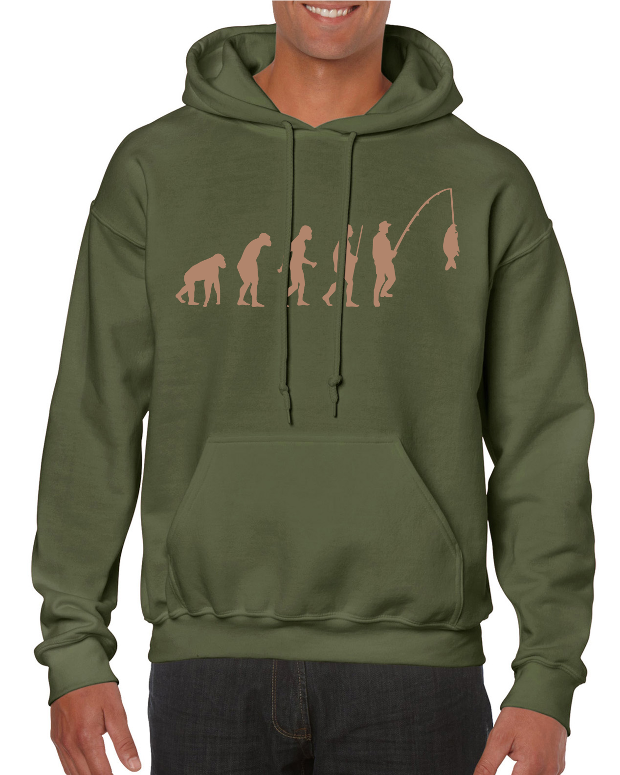 Fishing Hoodie With Fish Evolution