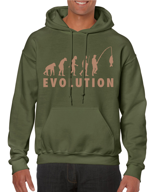 Fishing Evolution Hoodie – Design With Text