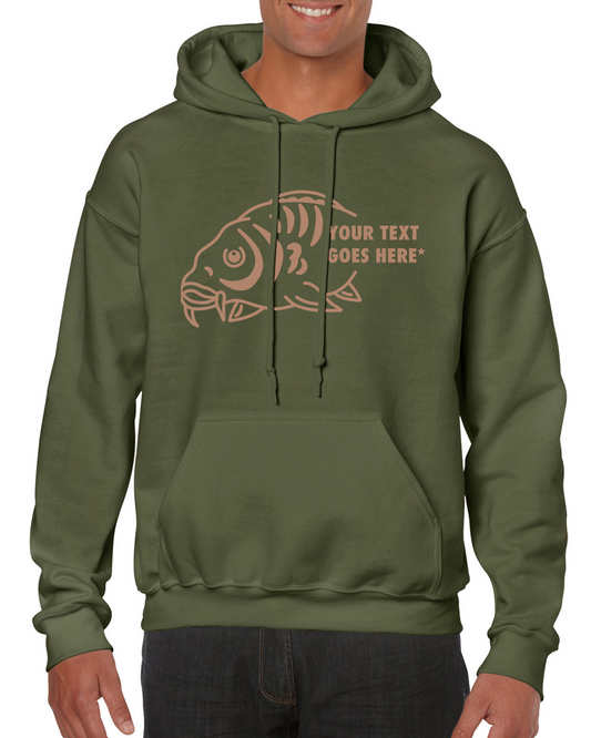 Personalised Large Carp Fishing Hoodie