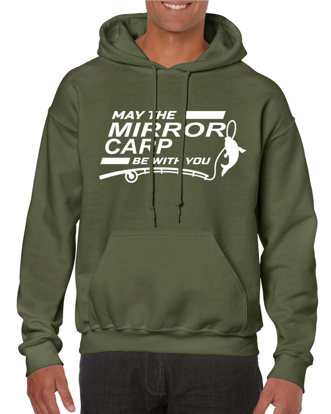 Fishing Hoodie With May The Mirror Carp Be With You