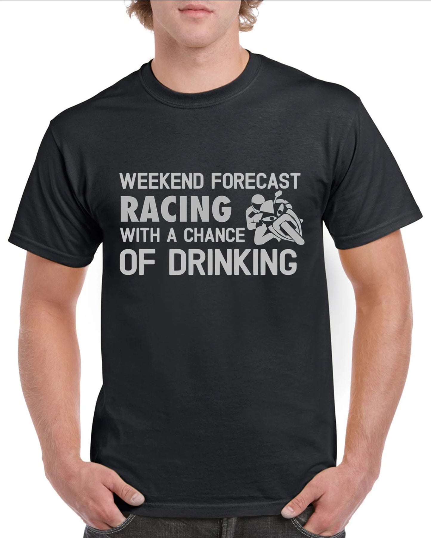 Motorcycle T Shirt With Weekend Forecast