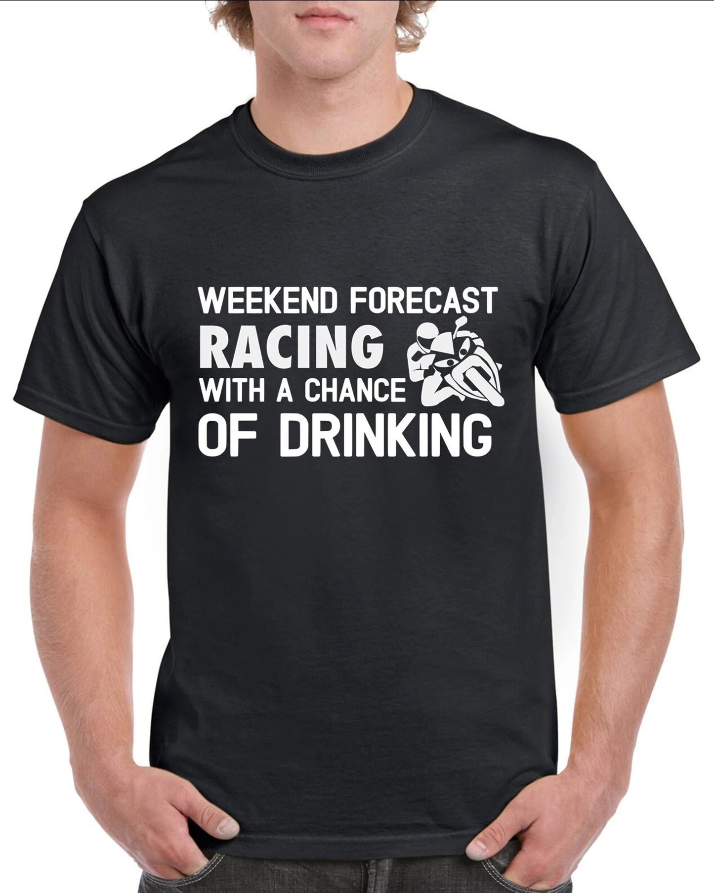 Motorcycle T Shirt With Weekend Forecast