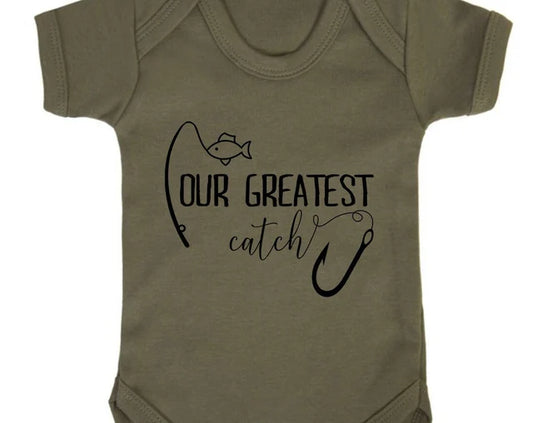 Baby Bodysuit Vest With Our Greatest Catch Logo