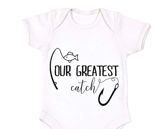 Baby Bodysuit Vest With Our Greatest Catch Logo