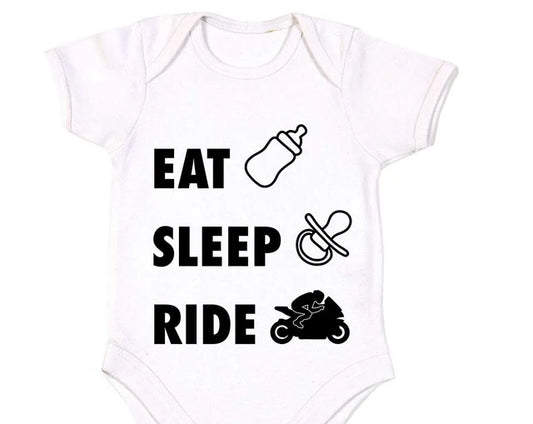 Baby Bodysuit Vest With Eat Sleep Ride