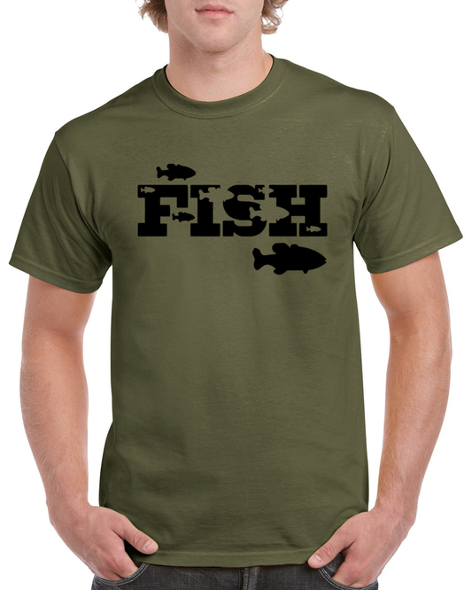 Fishing T Shirt With Fish Cameo