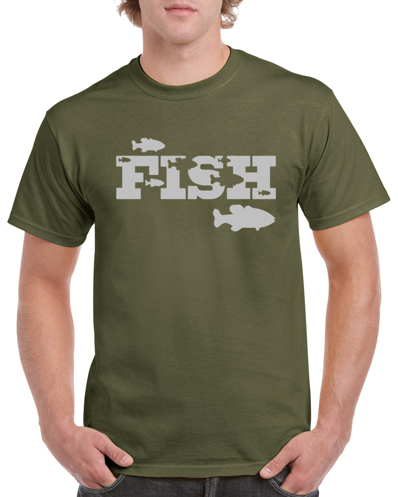 Fishing T Shirt With Fish Cameo