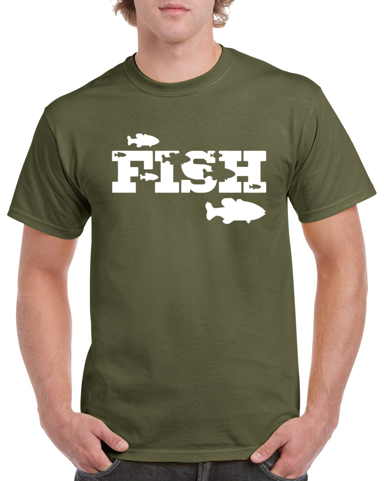 Fishing T Shirt With Fish Cameo