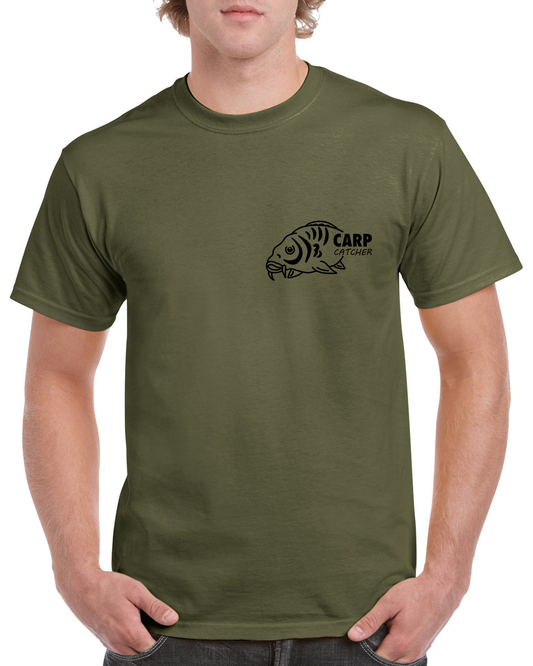 Fishing T Shirt With Small Carp Catcher Logo