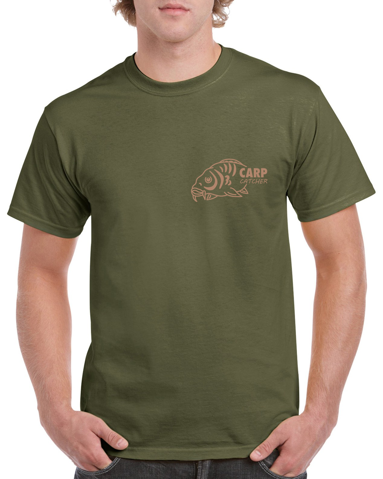 Fishing T Shirt With Small Carp Catcher Logo