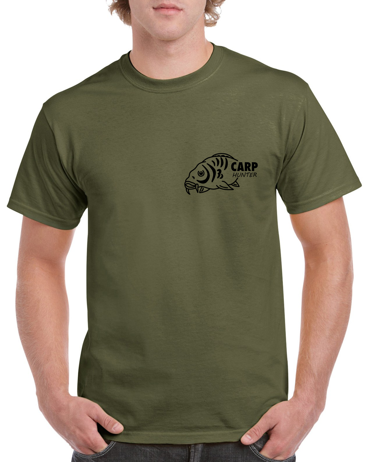 Fishing T Shirt With Small Carp Hunter Logo