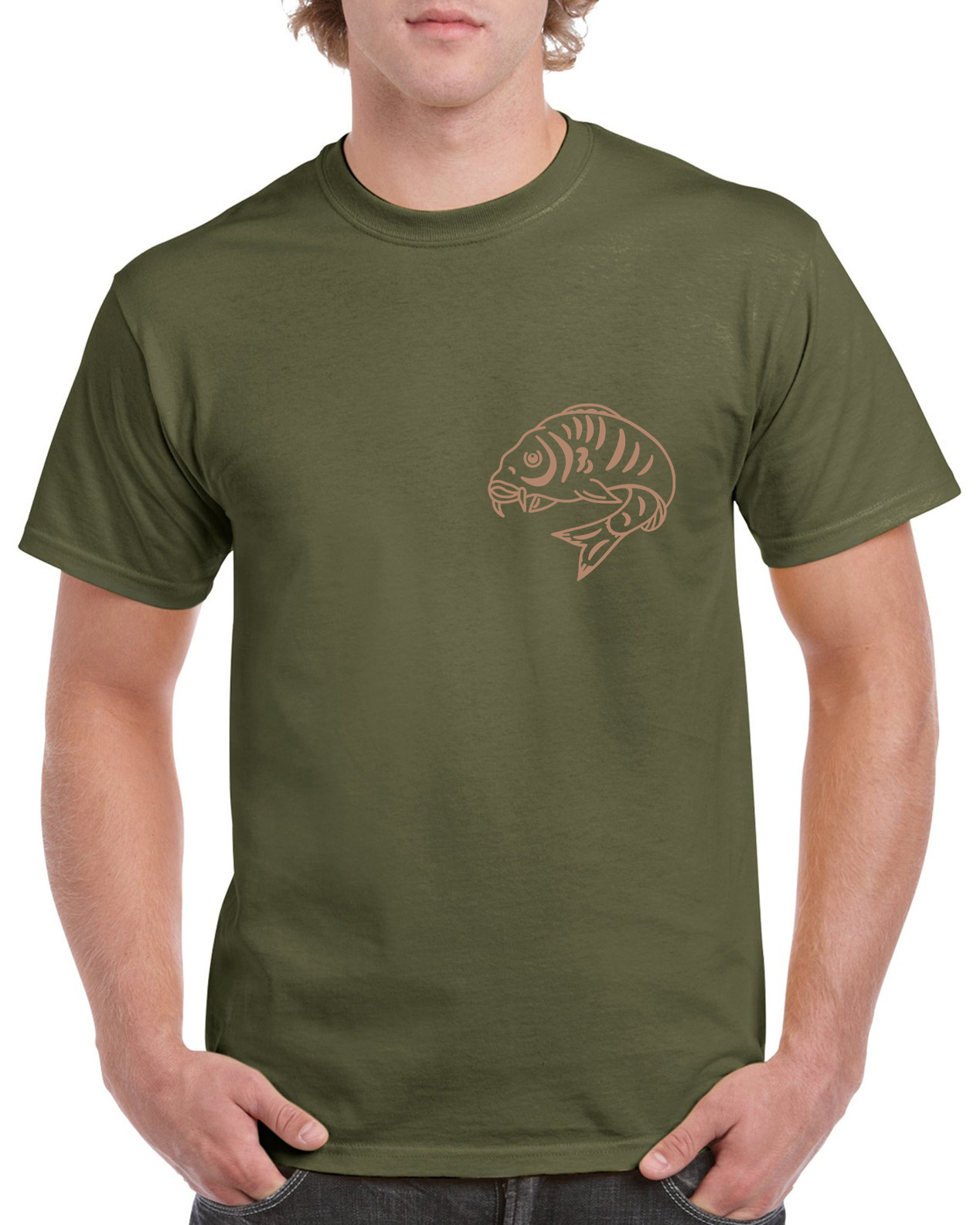 Fishing T Shirt Small Curled Carp Fish