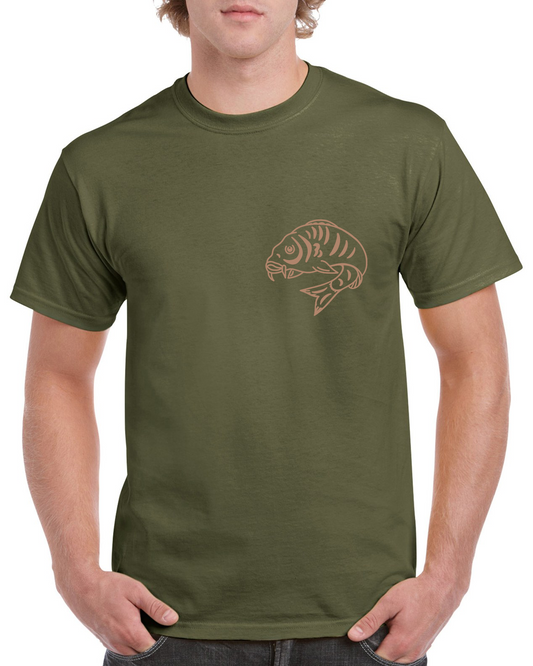 Carp Fishing T-Shirt – Small Curled Carp Fish