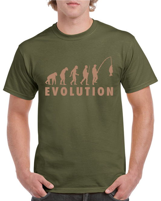 Fishing Evolution T-Shirt – Design With Text