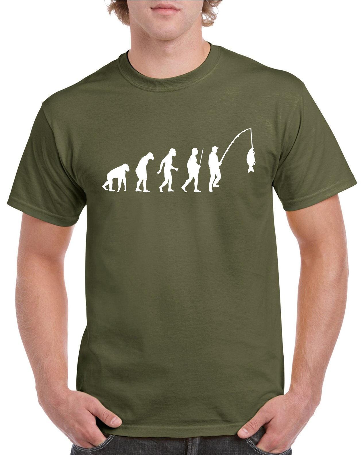 Fishing T Shirt With Fishing Evolution