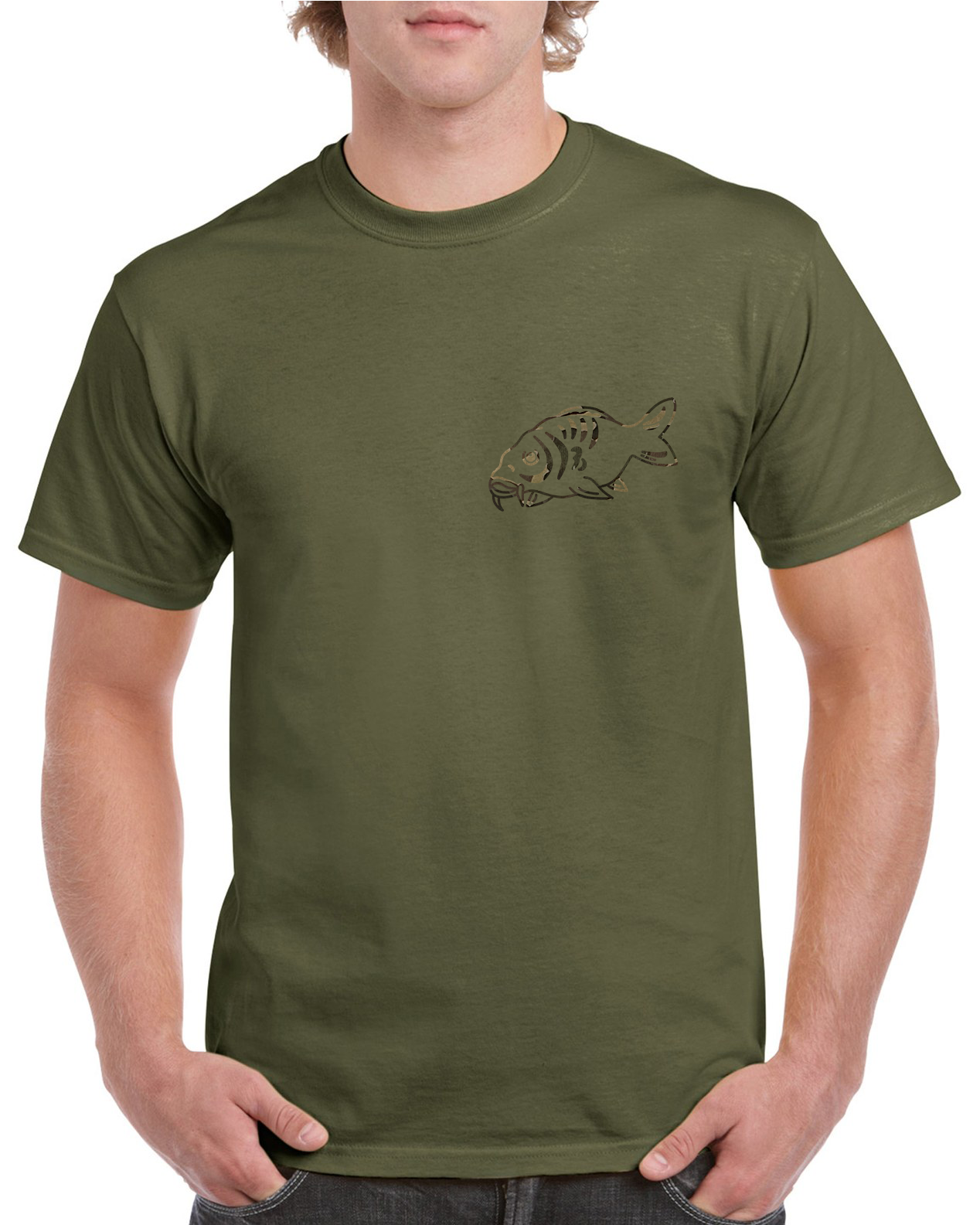 Fishing T Shirt Small Camouflage Carp Fish