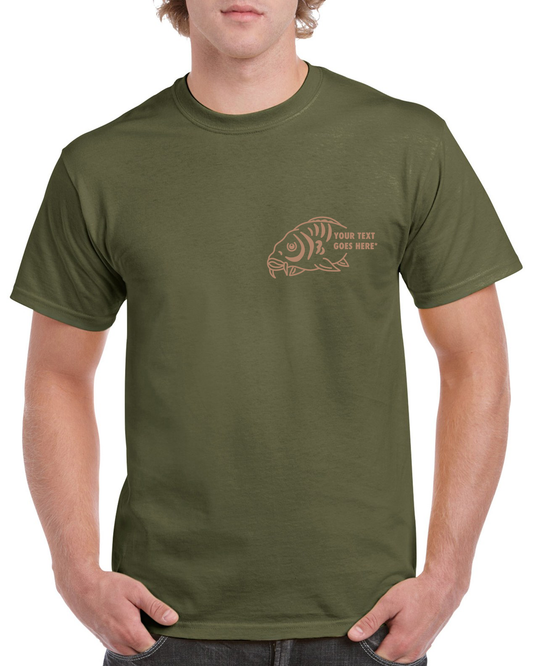 Personalised Small Carp Fishing T-Shirt