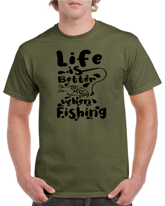 Fishing T Shirt With Life Is Better When Fishing