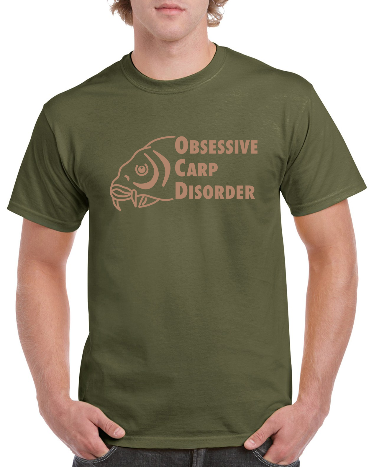 Fishing T Shirt With Large O.C.D Logo