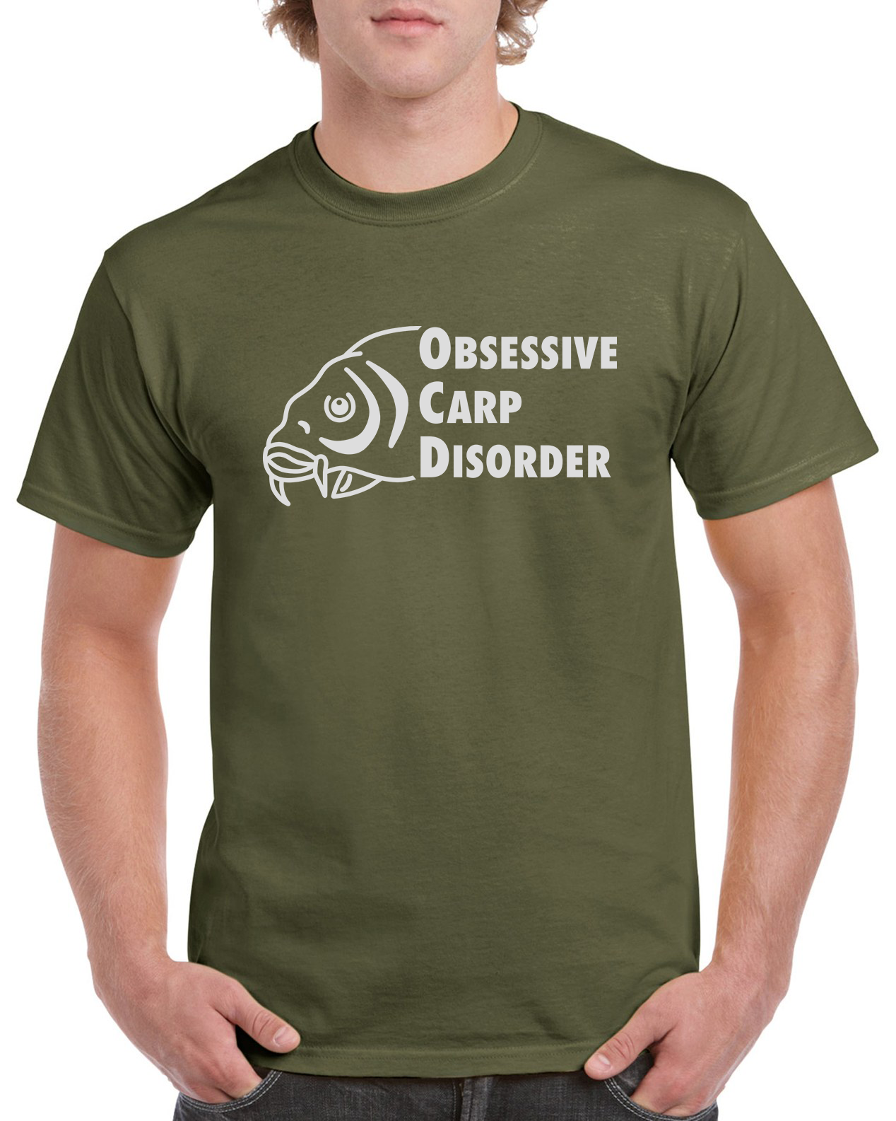 Fishing T Shirt With Large O.C.D Logo